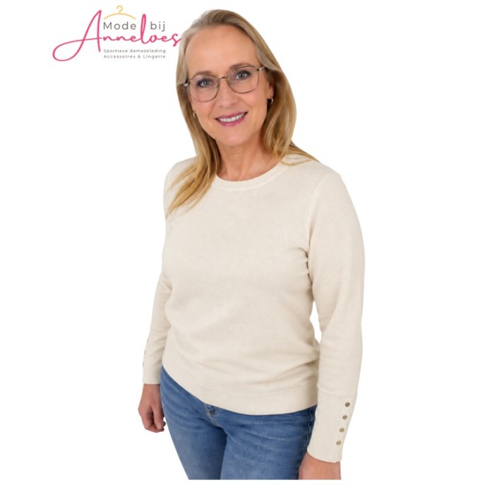 Enjoy Pullover Knoopjes 890602 Ecru Enjoy Pullover Knoopjes 890602 Ecru
